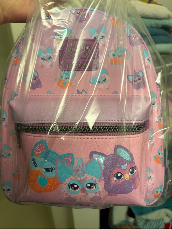 Loungefly Handbags - Loungefly Pink Furby-Print Mini Backpack with Teal & Purple Accents